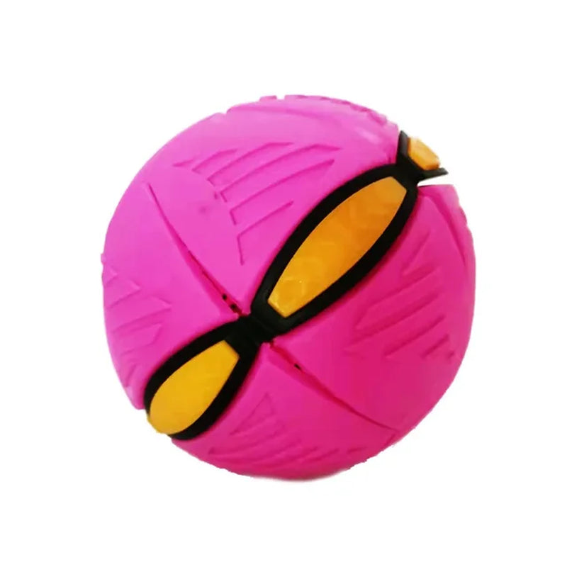 Fly Ball Outdoor Toy - Interactive Disc Ball Game for Dogs and Cats - Novelty Toy with Multiple Colors