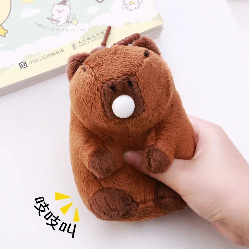 Rytanda Capybara Clap Circle Toys Slap Snap Wrap Wristband Bracelet Capybara Plush Hand Ring Fun Pop Circles Kids Christmas Gift