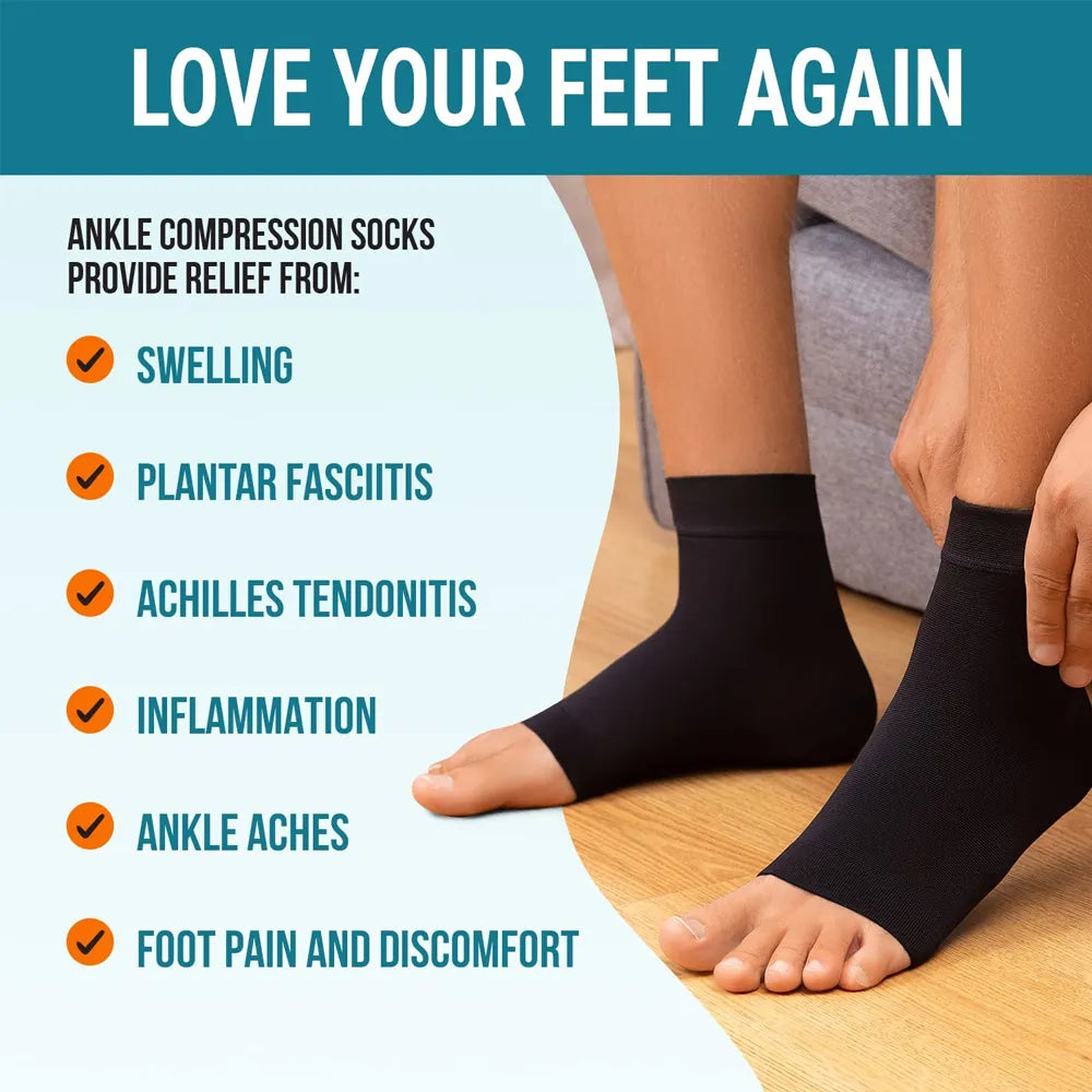 1Pair Neuropathy Socks for Men Women, Soothe Compression Socks for Neuropathy Pain,Ankle Brace Plantar Fasciitis Swelling Relief