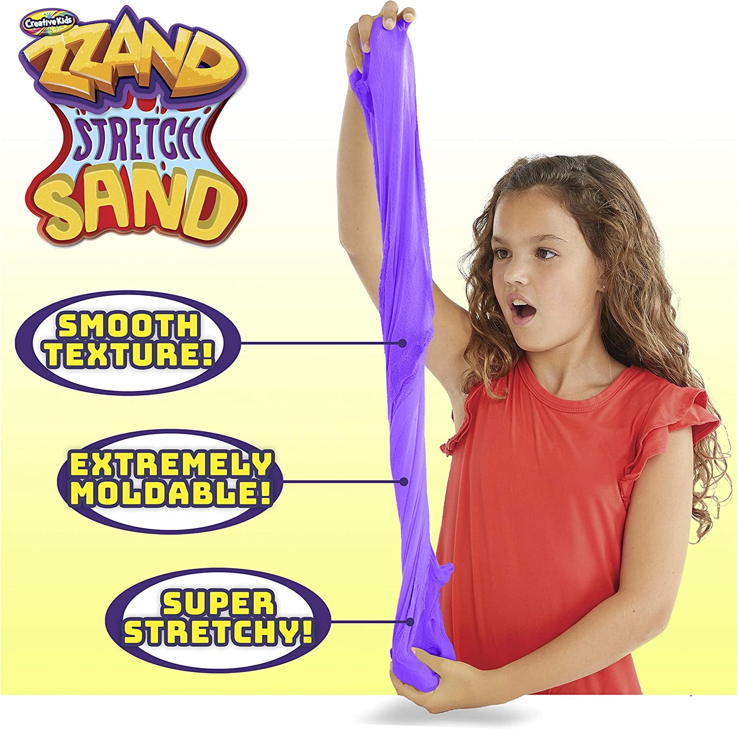 Zzand Stretch Sand Kit with Molding Tools - Reusable Craft Sand for Stress Relief, Sensory Play, and Therapy - Children's Slime Play Sand - Ages 3 & Up