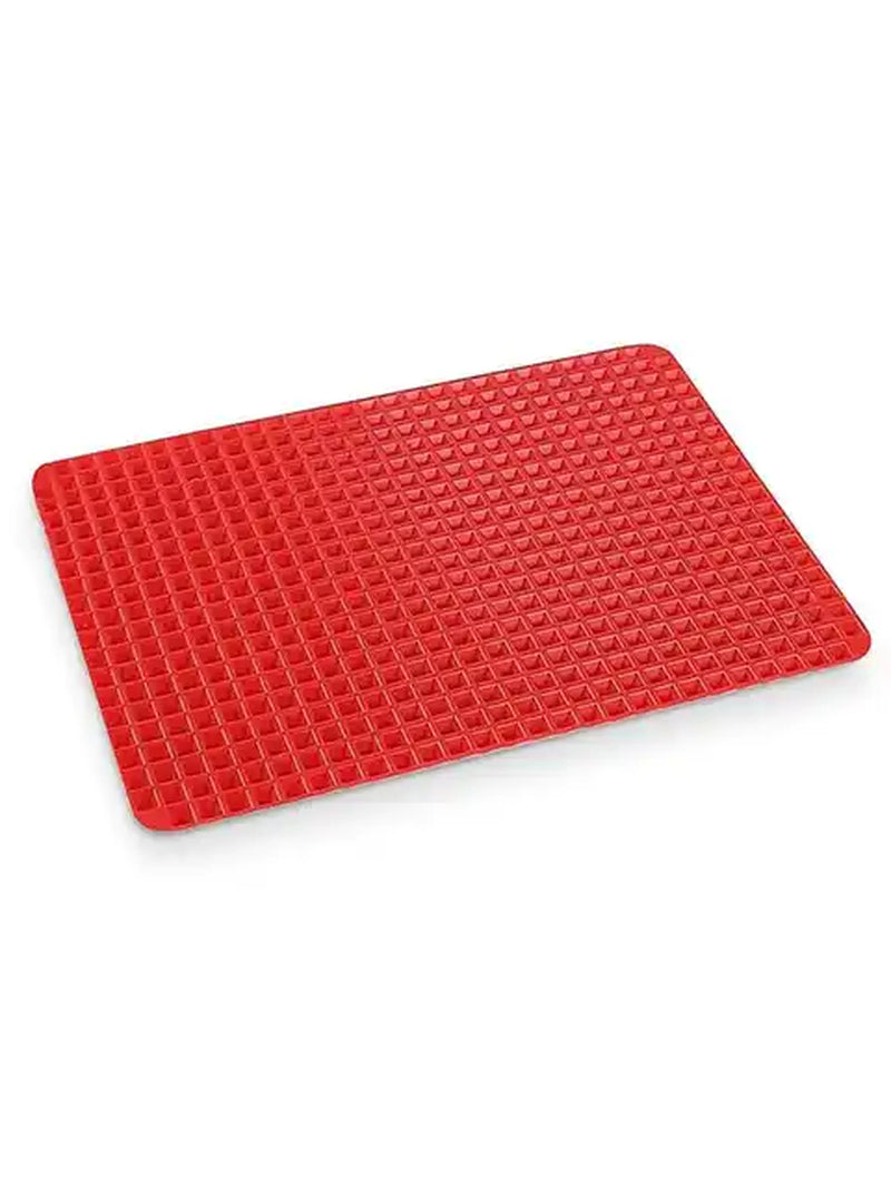 Heat-Resistant Mat Kitchen Tools Non-Stick Silicone Pyramid Cooking Mat Baking Mat with Grid Versatile Oven BBQ Cooking Mat