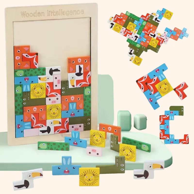 3D Wooden Puzzle Toy for Kids