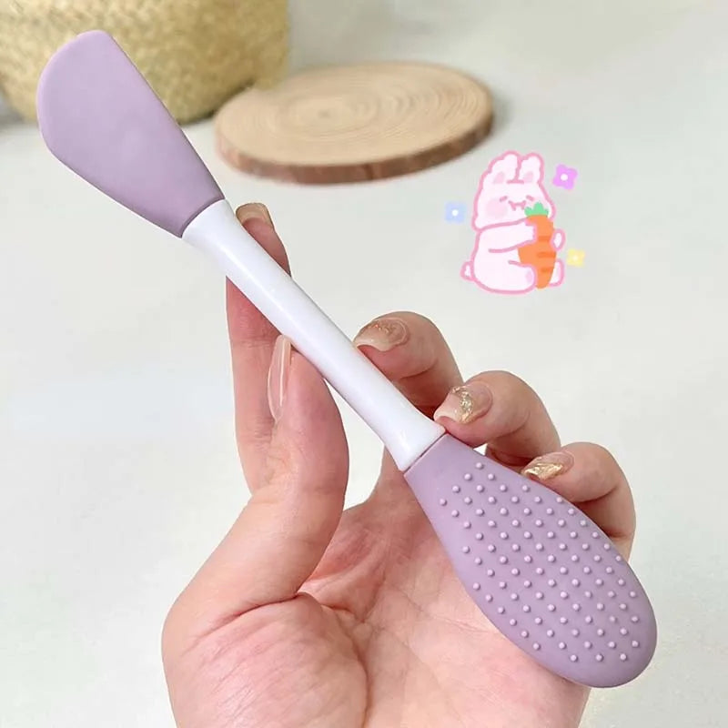 Double-Headed Mask Brush Silicone Face Wash Brush Mud Membrane Special Scraper Coated Beauty Salon Facial Cleansing Tools